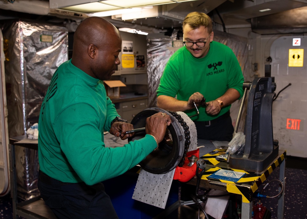 Daily operations aboard USS George H.W. Bush