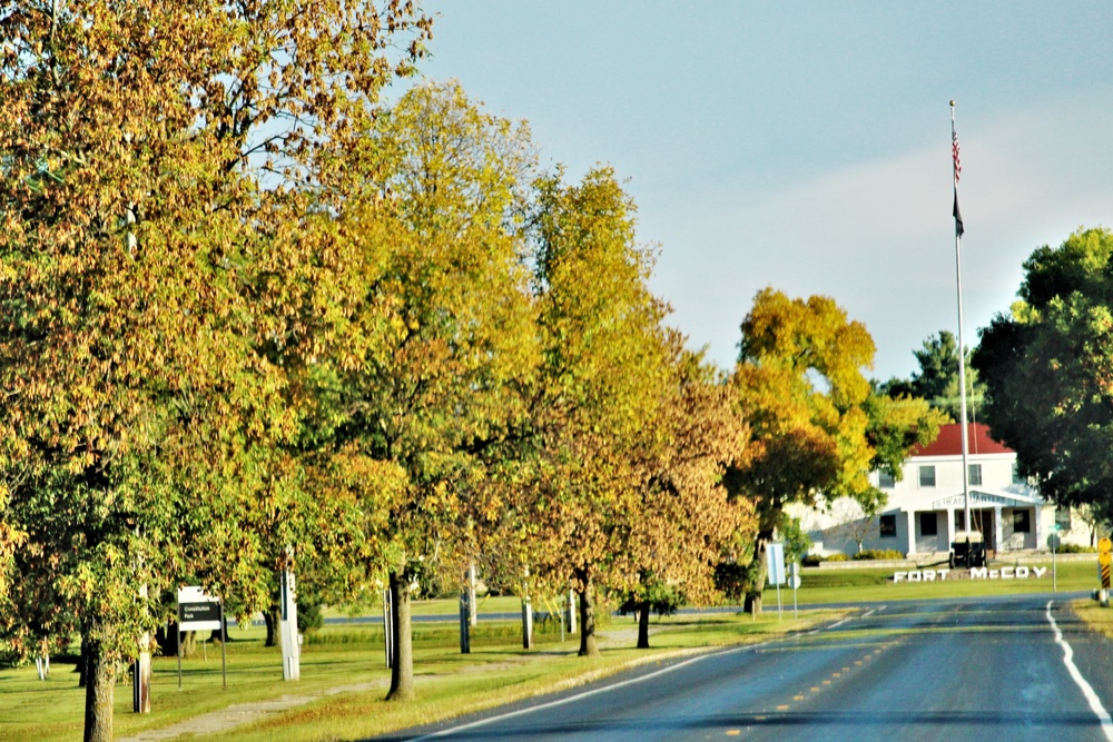 Fall Colors and the American Flag at Fort McCoy