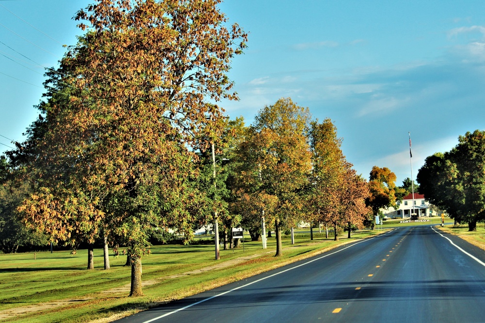 Fall Colors and the American Flag at Fort McCoy