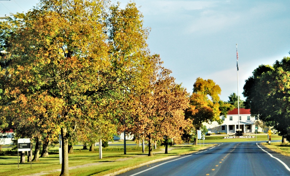 Fall Colors and the American Flag at Fort McCoy