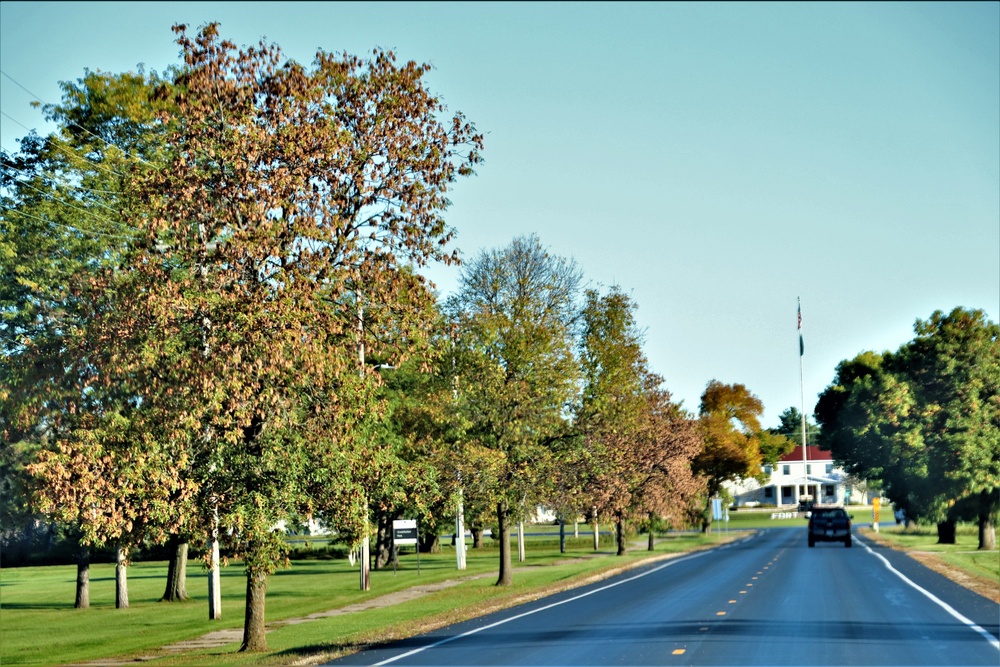 Fall Colors and the American Flag at Fort McCoy