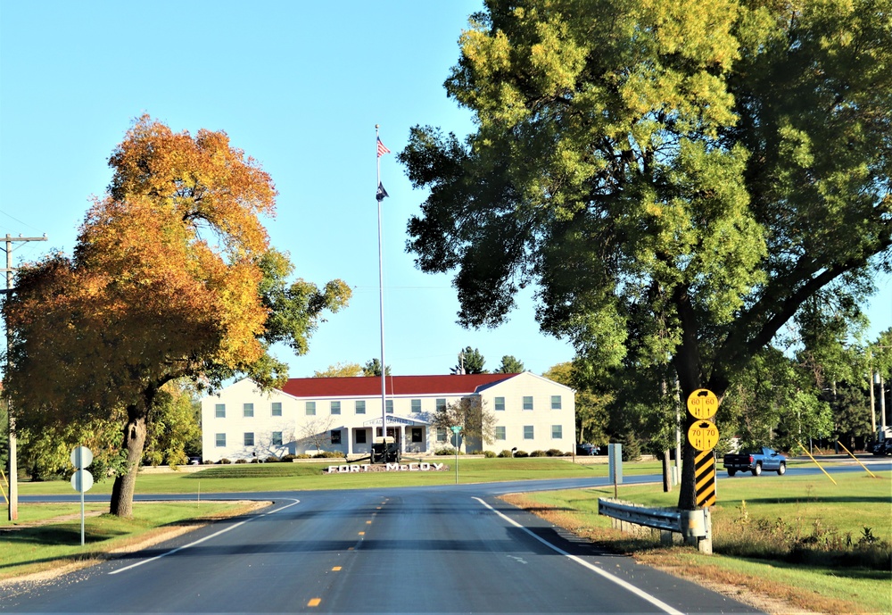 Fall Colors and the American Flag at Fort McCoy