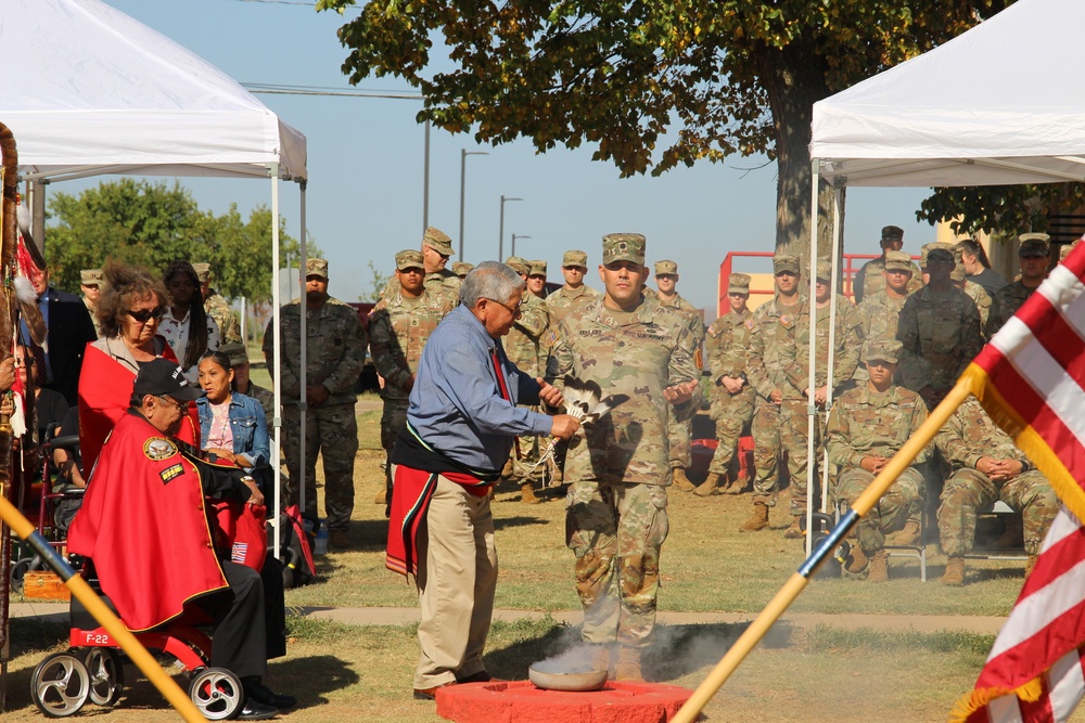 Kiowa Blackleggings conduct blessing ceremony ahead of Steel Warrior deployment