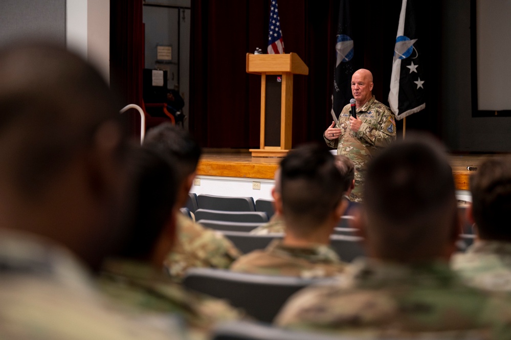 U.S. Space Force Chief of Operations addresses Guardians during all-call