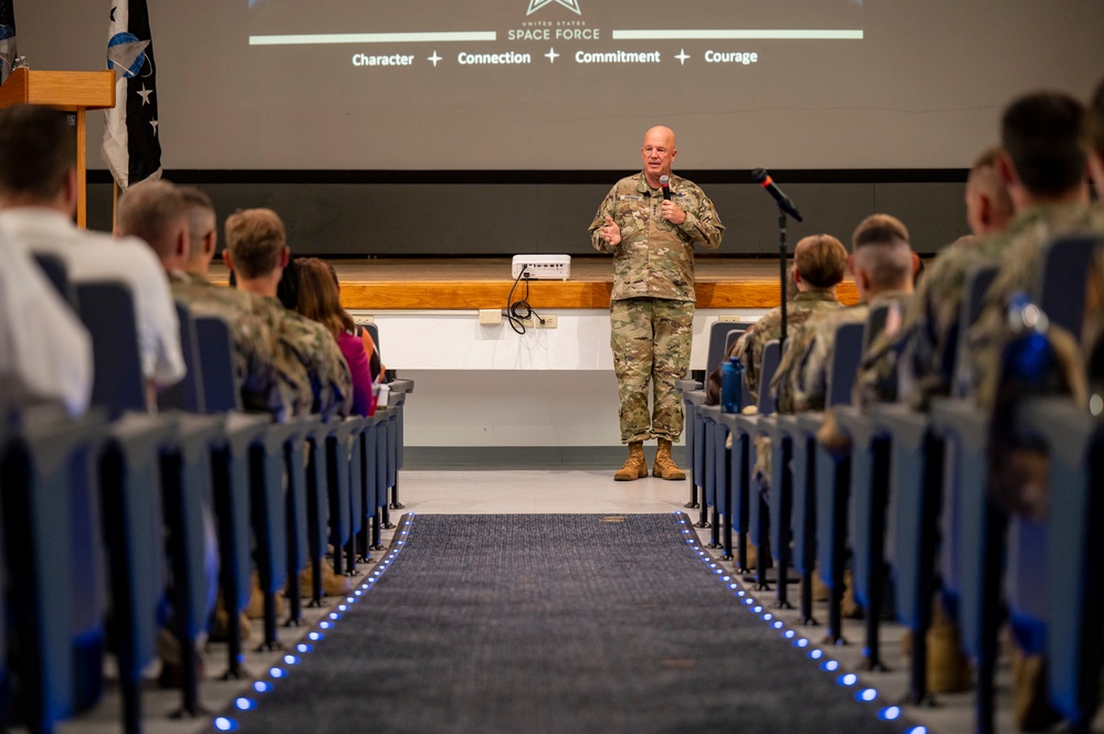 U.S. Space Force Chief of Operations addresses Guardians during all-call