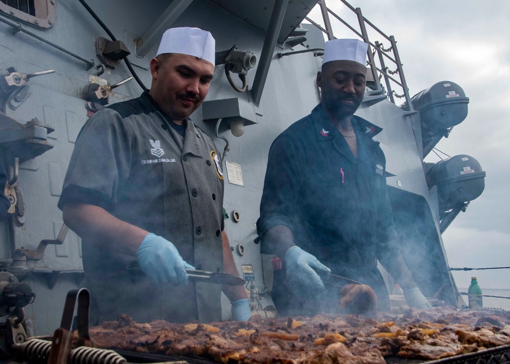 Sailors Prepare A Navy Birthday Dinner