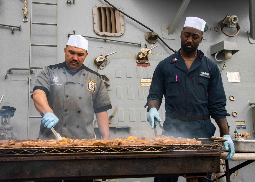 Sailors Prepare A Navy Birthday Dinner