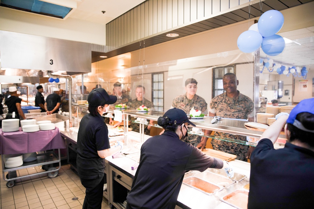 3rd MLG Marines and Sailors celebrate the 247th Navy Birthday