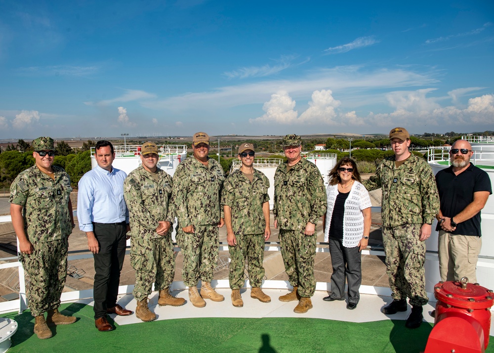 US Sixth Fleet's readiness and logistics director tours DoD's largest fuels facility in Europe