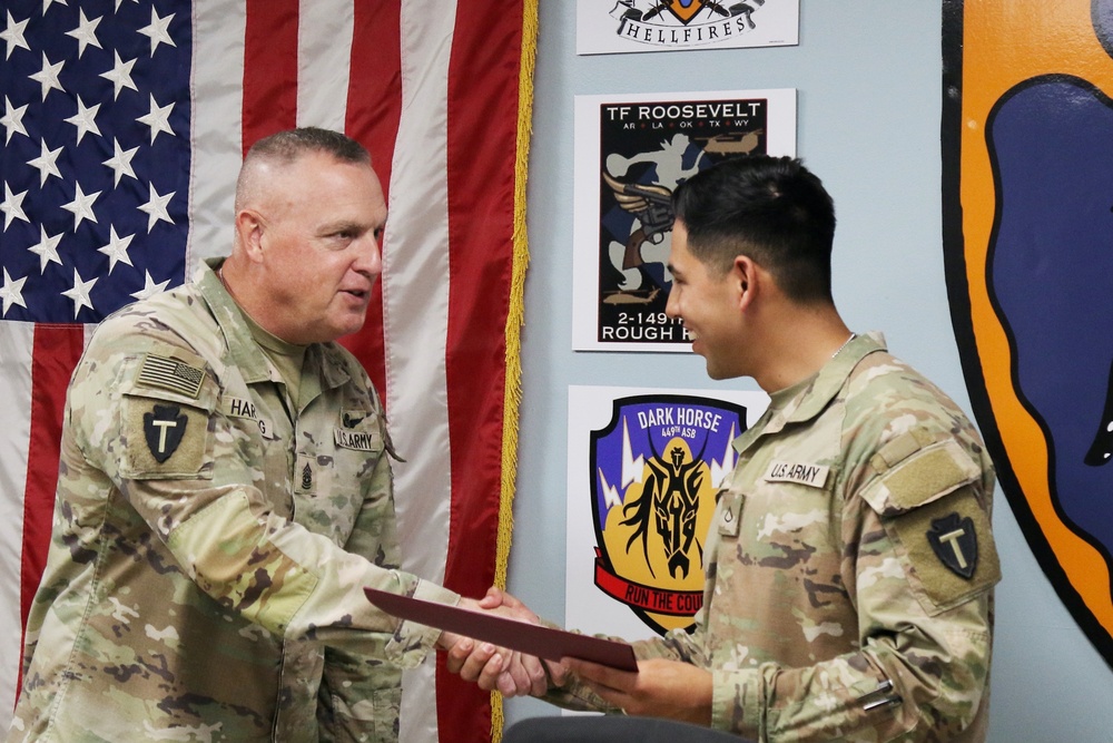 Task Force Mustang recognizes "Hero of the Week" Oct. 12