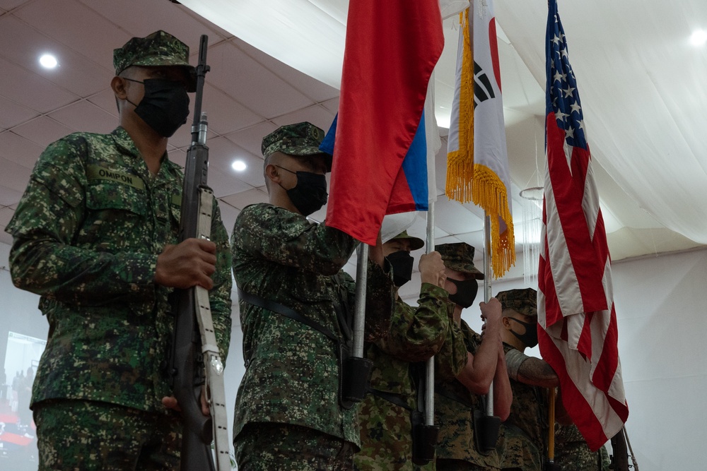 Service members of the AFP, JGSDF, ROKMC and the U.S. Armed Forces participate in the closing ceremony of KAMANDAG 6