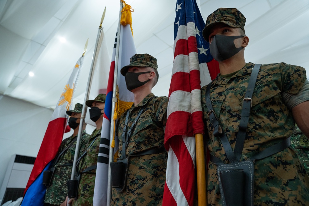 Service members of the AFP, JGSDF, ROKMC and the U.S. Armed Forces participate in the closing ceremony of KAMANDAG 6