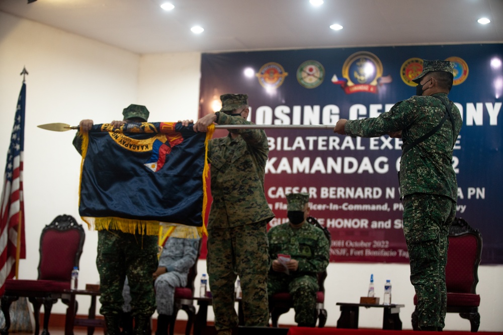 Service members of the AFP, JGSDF, ROKMC and the U.S. Armed Forces participate in the closing ceremony of KAMANDAG 6