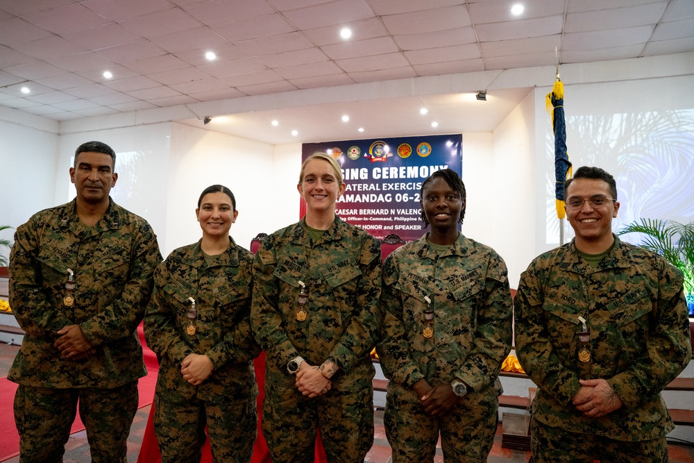 Service members of the AFP, JGSDF, ROKMC and the U.S. Armed Forces participate in the closing ceremony of KAMANDAG 6