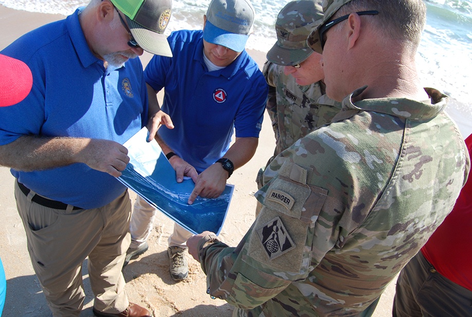 Corps of Engineers leaders survey northeast Florida coastal conditions after Hurricane Ian