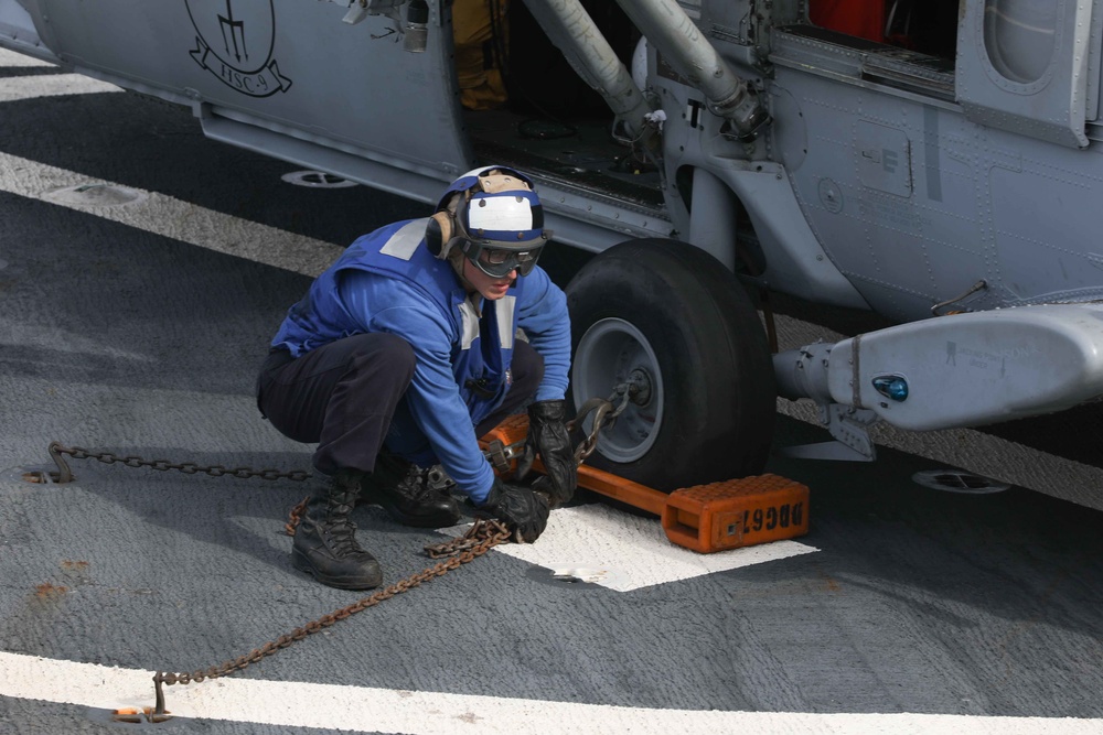 USS McFaul Conducts Flight Quarters