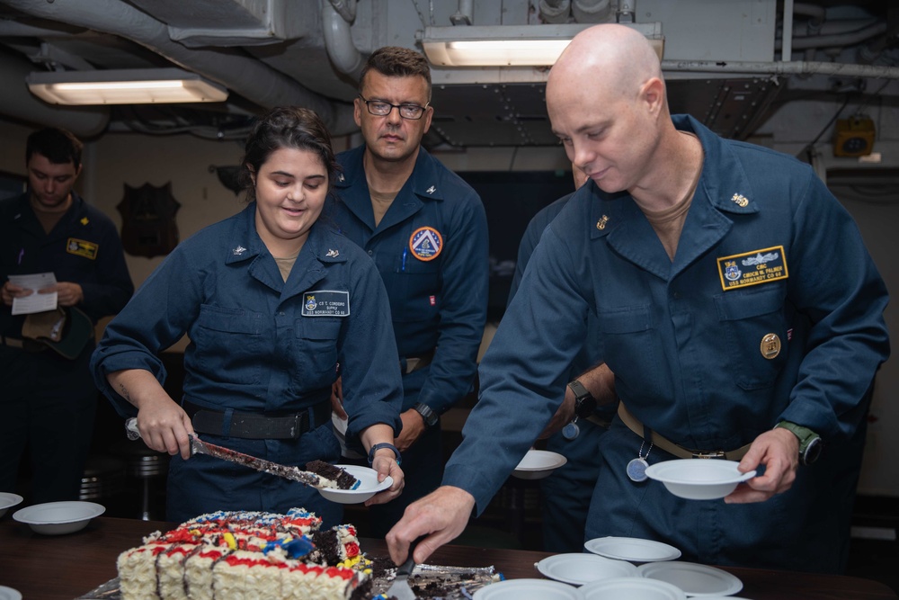 USS Normandy Deploys with the Gerald R. Ford Carrier Strike Group