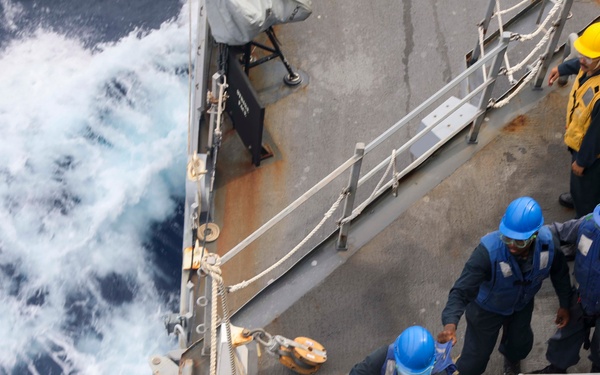 USS Higgins Conducts Replenishment-at-Sea With USNS Big Horn