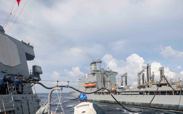 USS Higgins Conducts Replenishment-at-Sea With USNS Big Horn