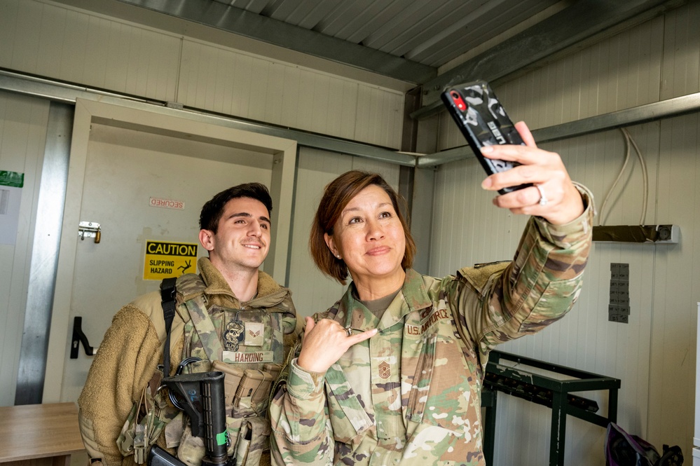 CMSAF visits with deployed USAF members in Romania