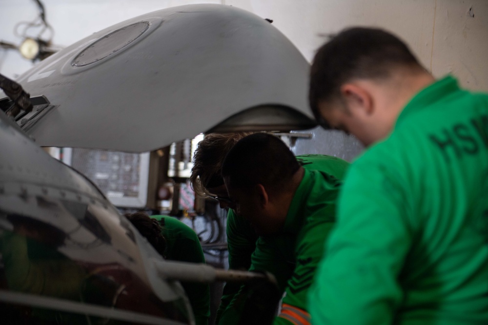 Sailors Perform maintenance