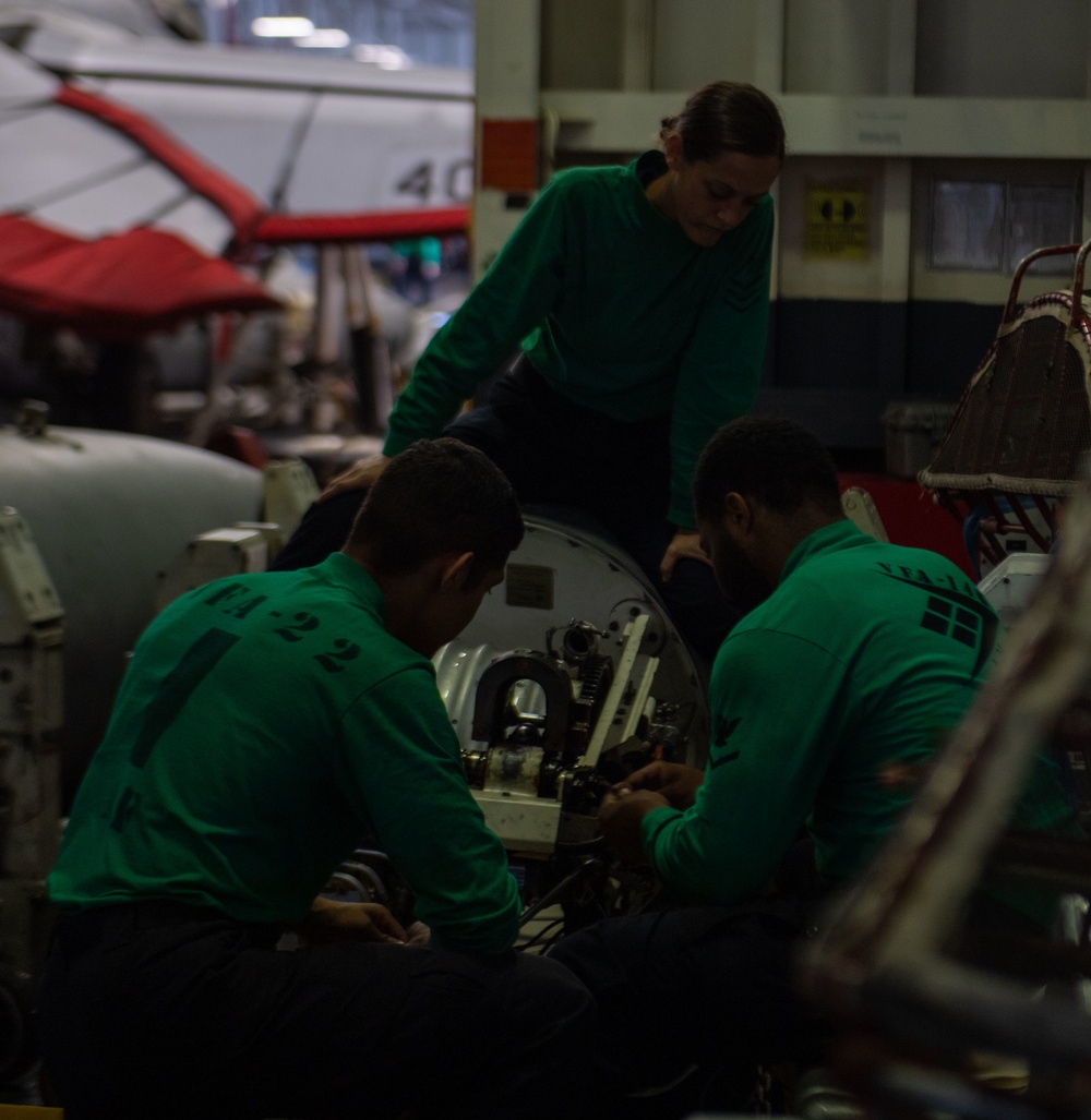 Sailors Perform maintenance