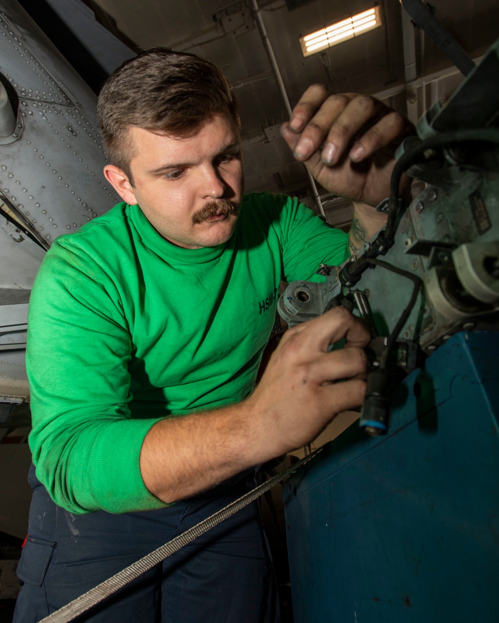 Sailor Inspects Stabilator