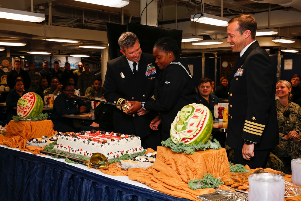 Abraham Lincoln celebrates Navy’s 247th birthday