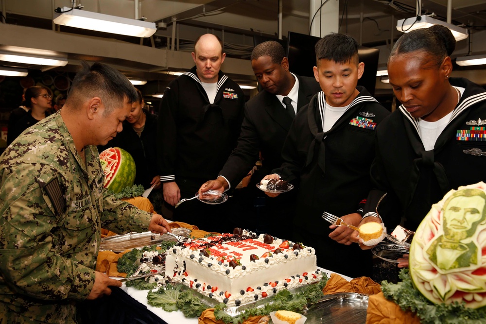 Abraham Lincoln celebrates Navy’s 247th birthday