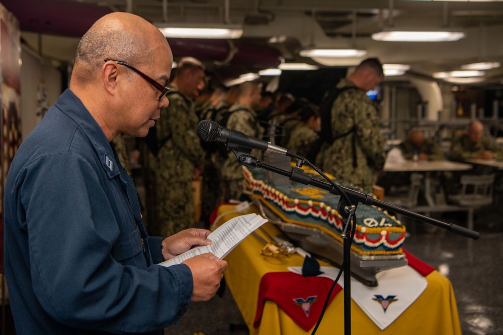 USS Carl Vinson Celebrates The Navy's 247th Birthday