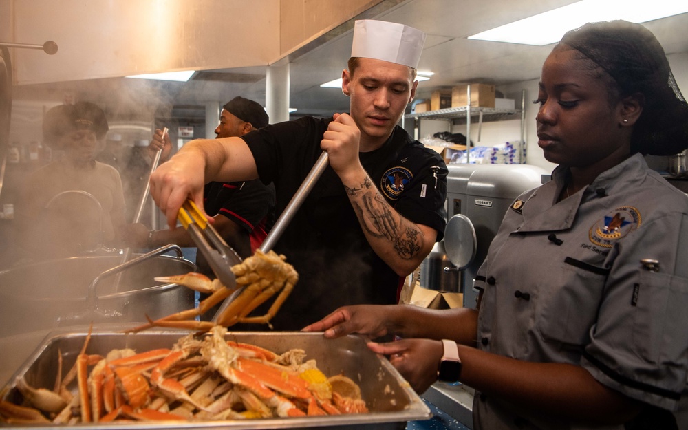 USS Carl Vinson Celebrates The Navy's 247th Birthday