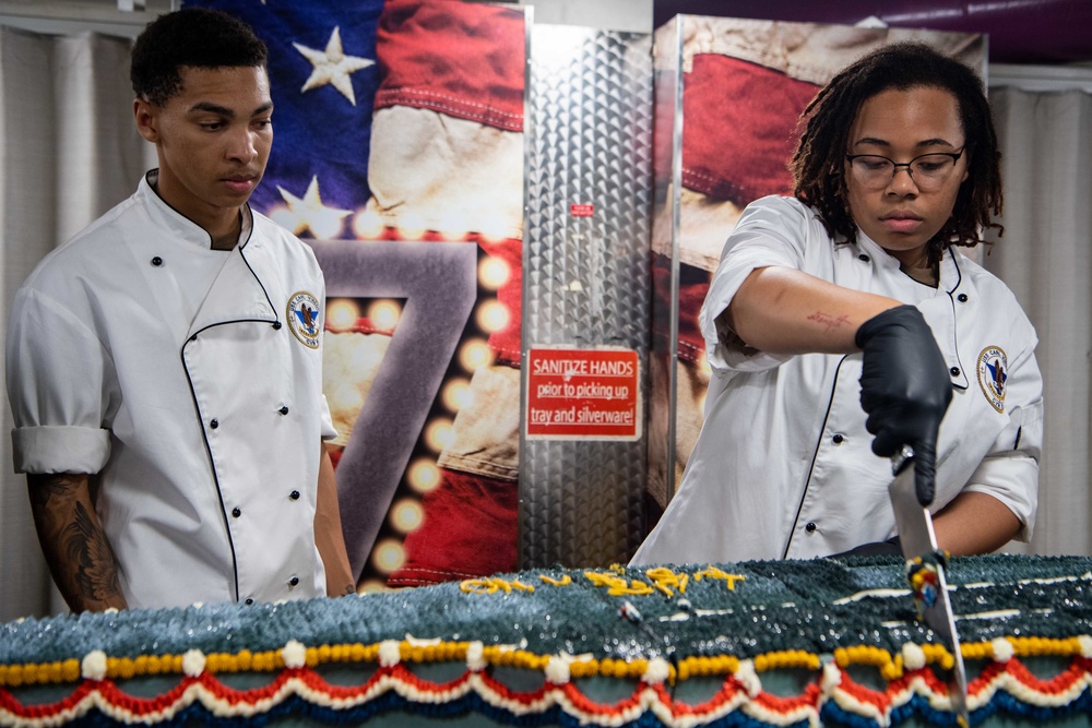 USS Carl Vinson Celebrates The Navy's 247th Birthday