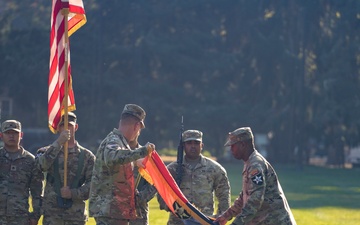 Lancer Brigade Cases the Colors for Deployment to Korea