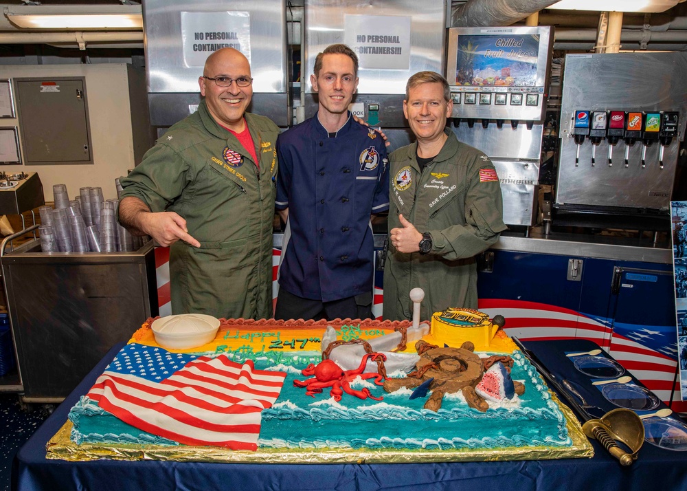 USS George H.W. Bush celebrates Navy’s 247 birthday