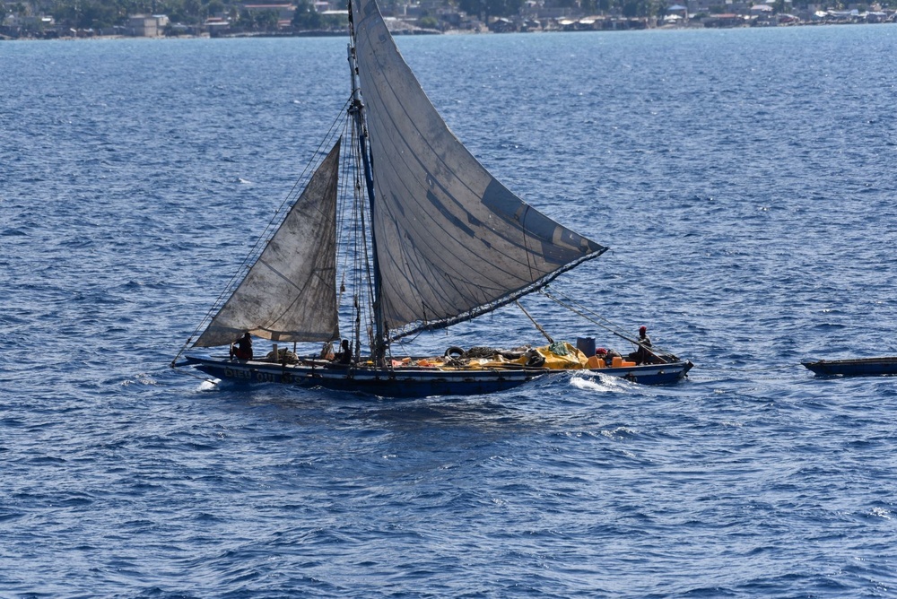 U.S. Coast Guard Cutter Northland crew patrols near Port-au-Prince