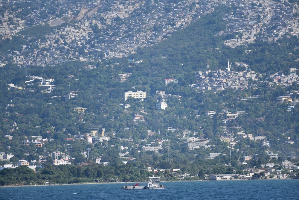 U.S. Coast Guard Cutter Northland crew patrols near Port-au-Prince