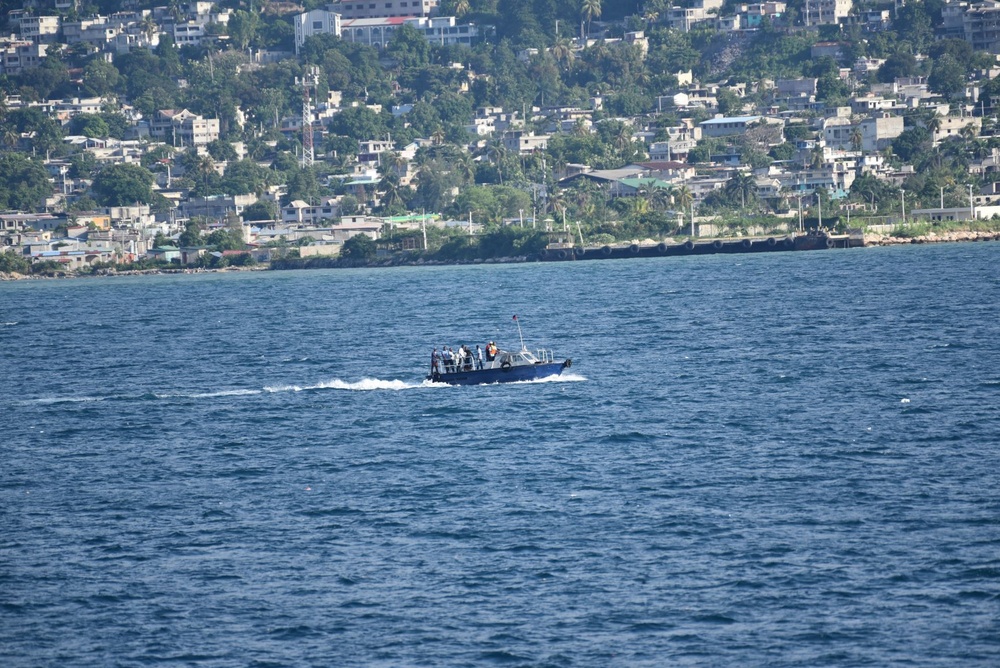 U.S. Coast Guard Cutter Northland crew patrols near Port-au-Prince