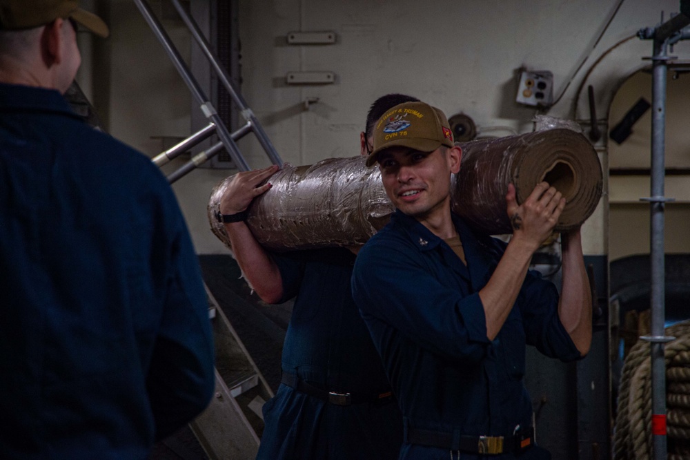 Truman is the flagship of the Harry S. Truman Carrier Strike Group and is currently in port aboard Naval Station Norfolk.