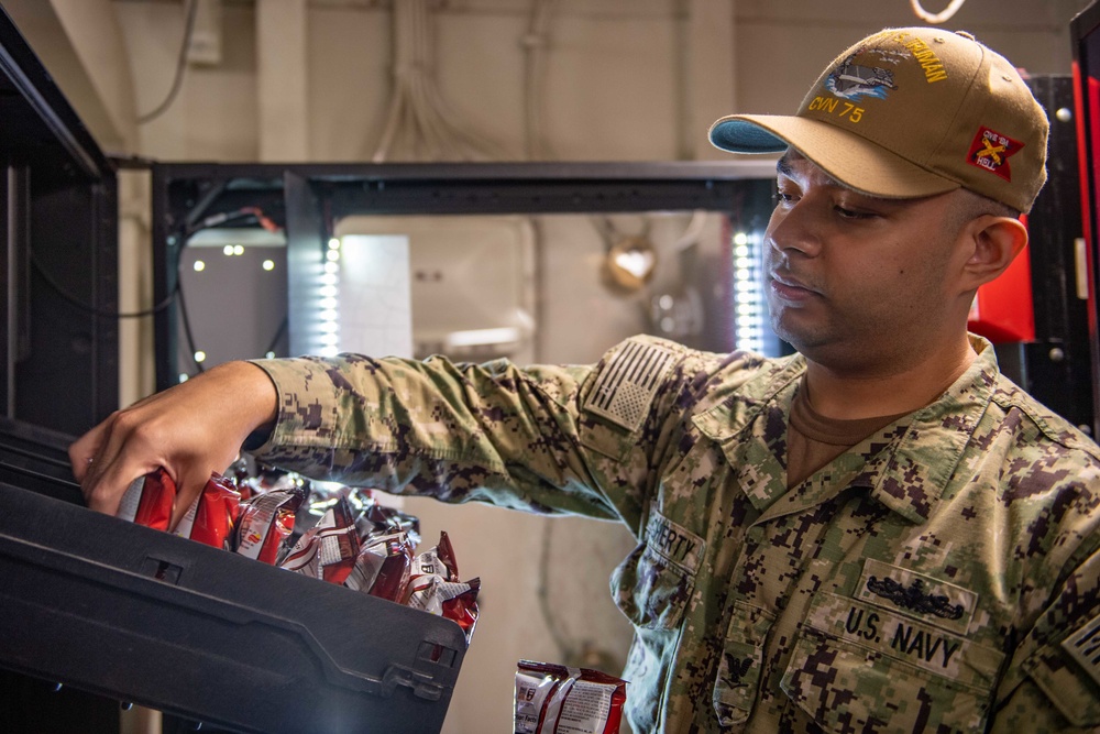 Truman is the flagship of the Harry S. Truman Carrier Strike Group and is currently in port aboard Naval Station Norfolk.