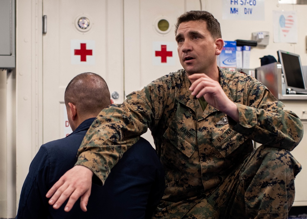 USS Tripoli Tactical Combat Casualty Care Training