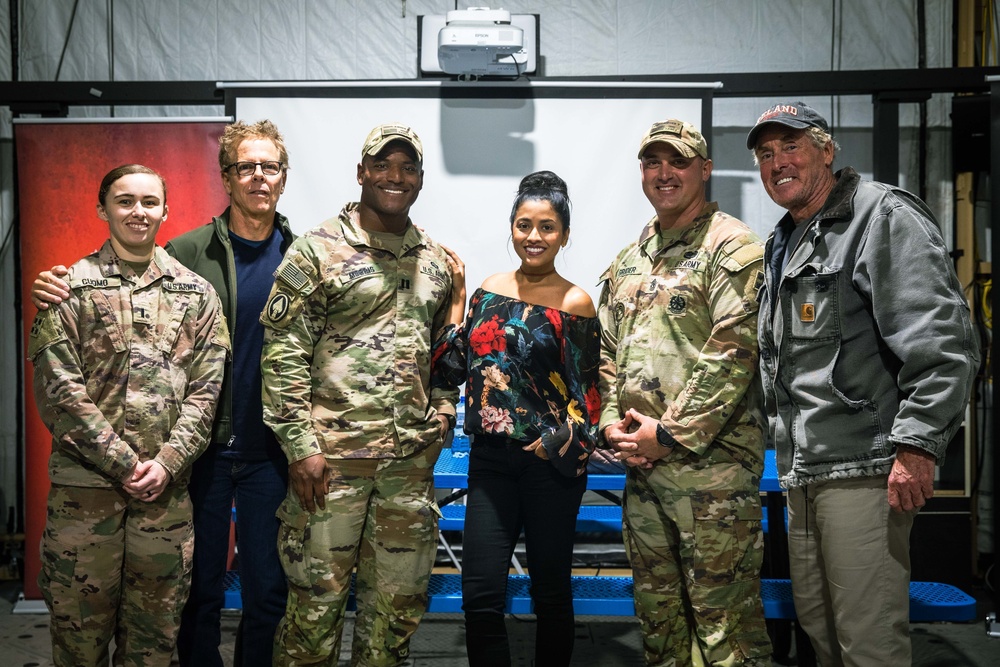 Soldiers meet Hollywood Ambassadors
