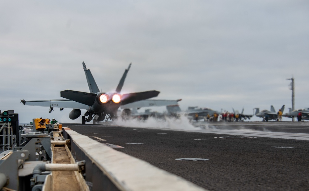 Super Hornet Launches Off Of The Flight Deck