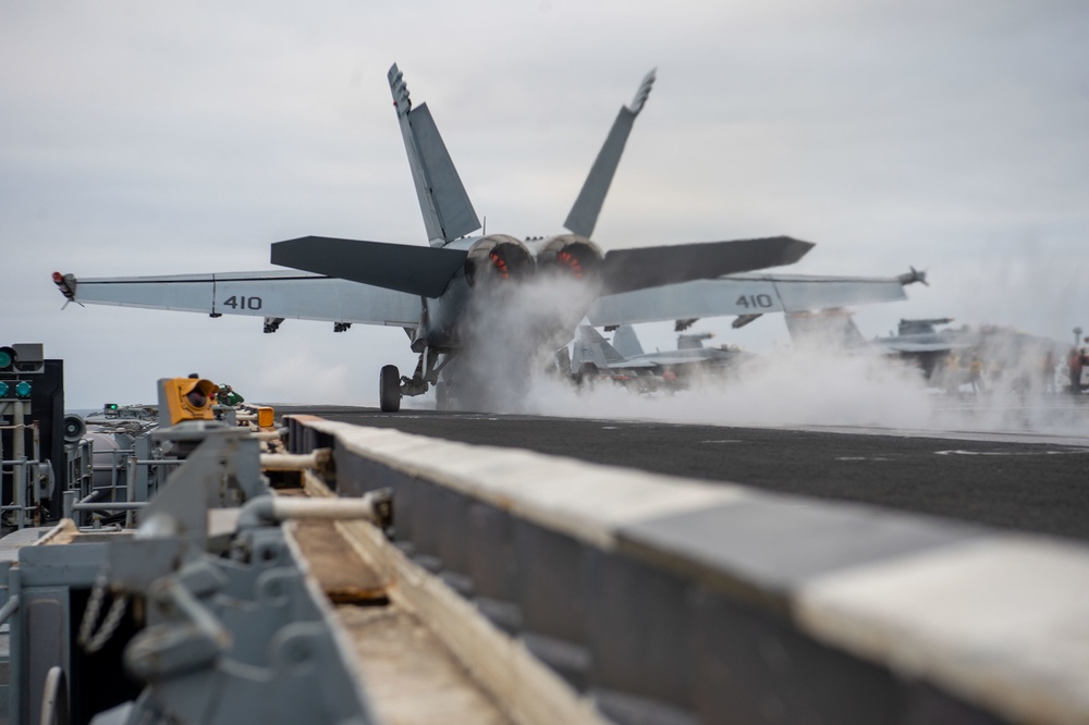 Super Hornet Launches Off Of The Flight Deck