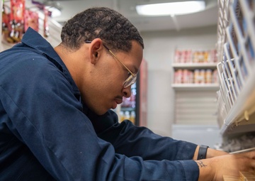 U.S. Navy Sailor Restocks Groceries