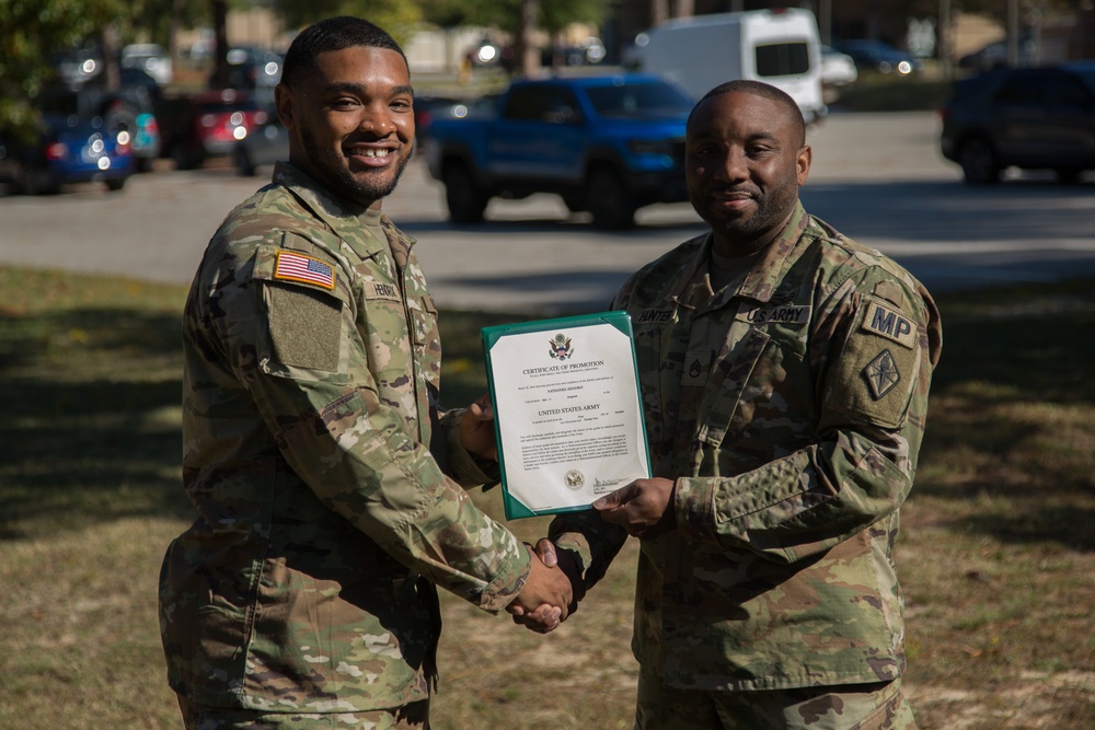 Sgt. Nathaniel Hendrix Promotion Ceremony