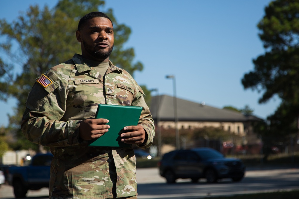 Sgt. Nathaniel Hendrix Promotion Ceremony