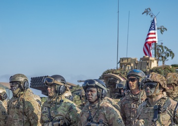 U.S. and Polish Armies maneuver tanks during live fire in Nowa Deba