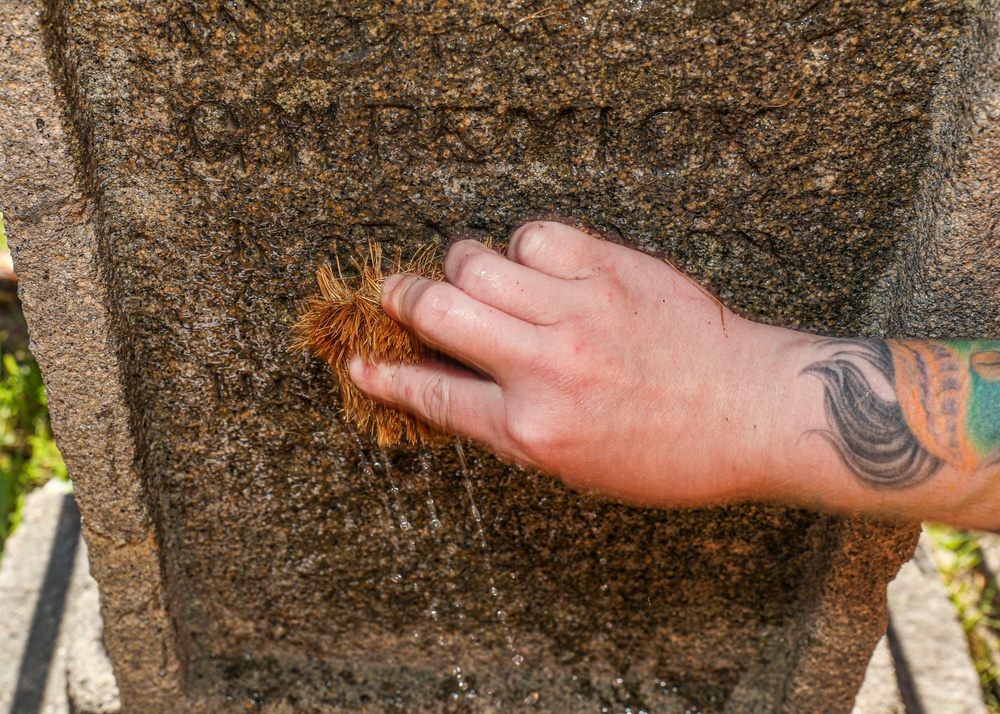 Sailors Clean Hakodate Foreign General Cemetery