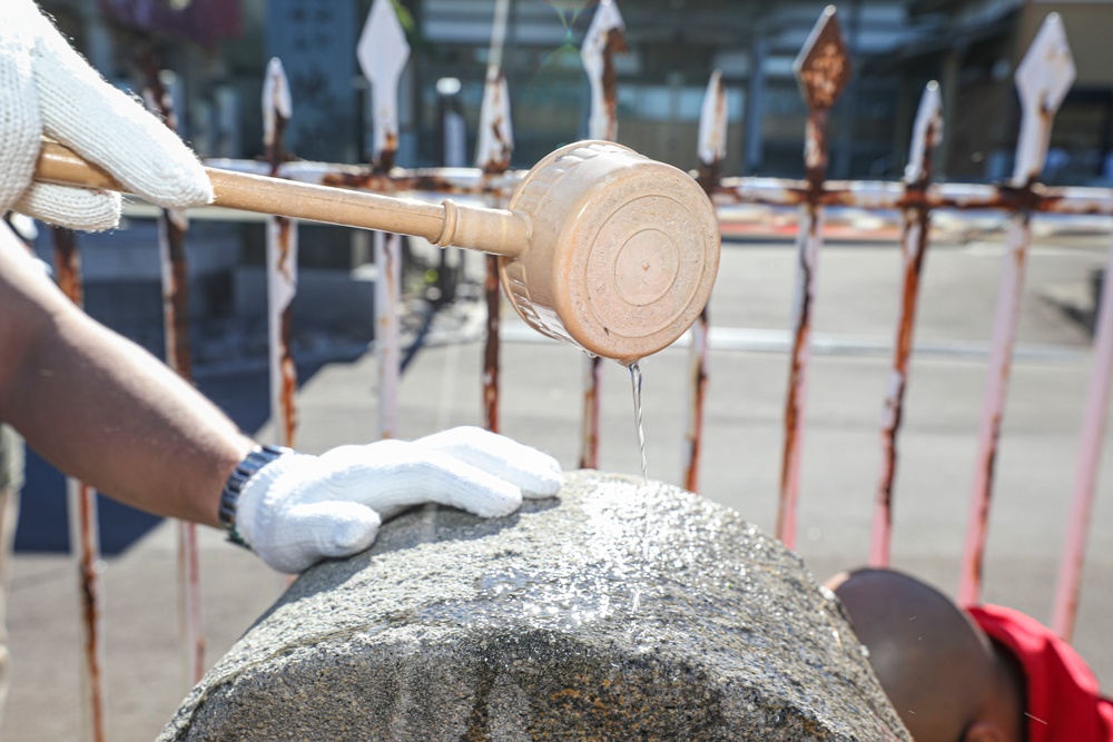 Sailors Clean Hakodate Foreign General Cemetery