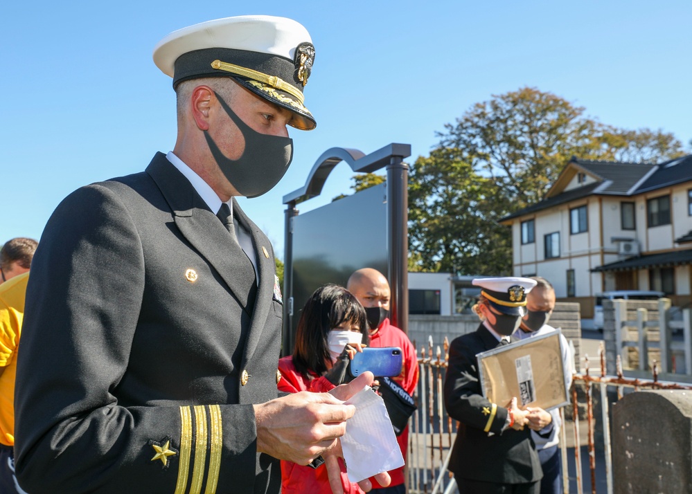 Sailors Clean Hakodate Foreign General Cemetery